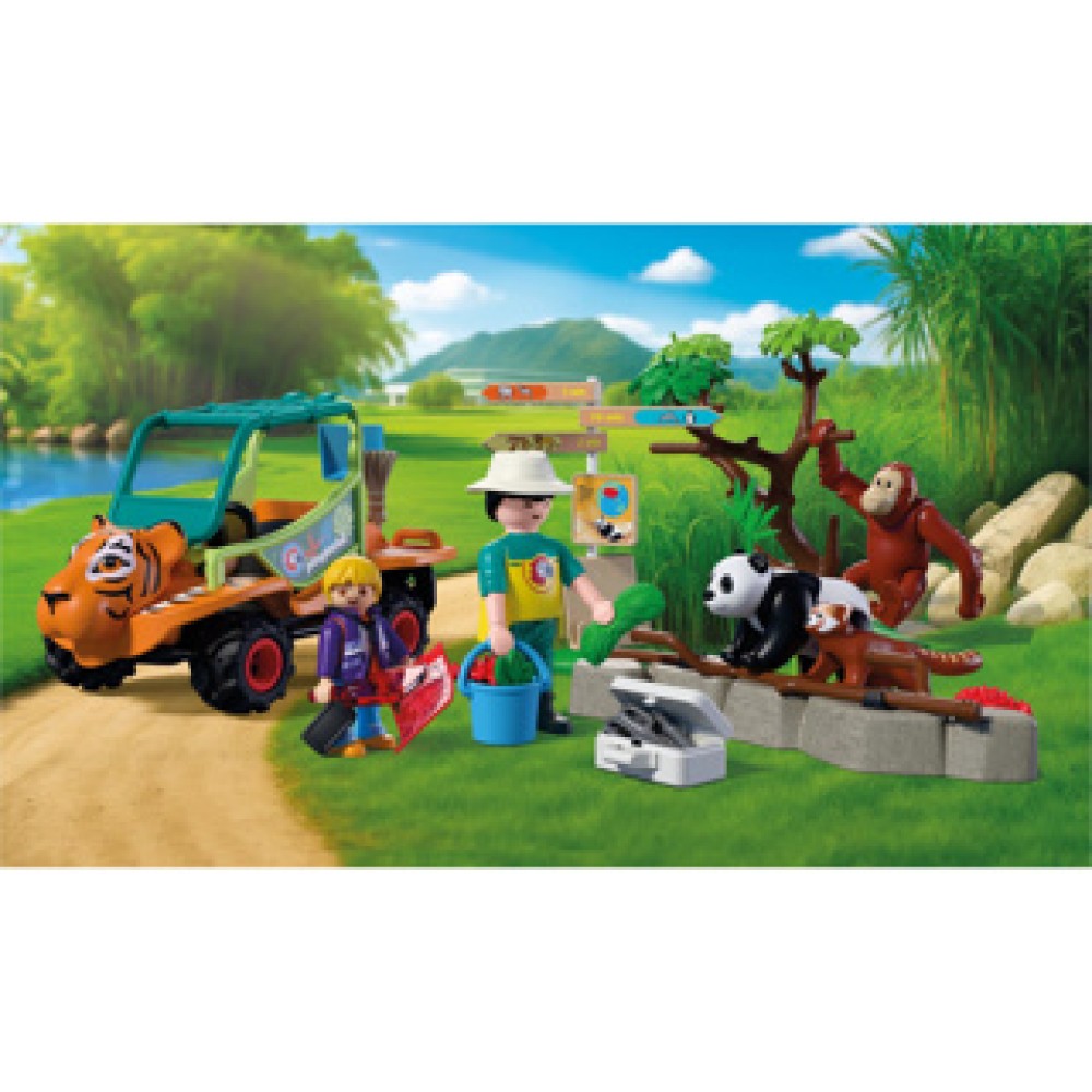 Playmobil 72072 Dierenverzorger Met Voertuig - Afbeelding 2