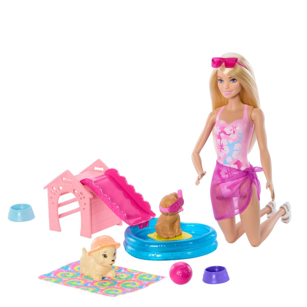 Barbie family puppy pool party - Afbeelding 2