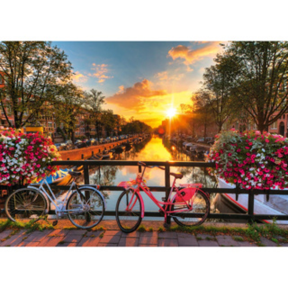 Ravensburger puzzel fietsen in Amsterdam 1000 stukjes - Afbeelding 2