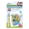 Fien en Teun kleuren met water magisch