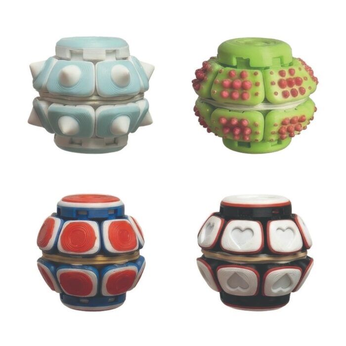 Amazing Cool Platte bal spinner mini assorti clicky pops (assortiment – willekeurige uitvoering)