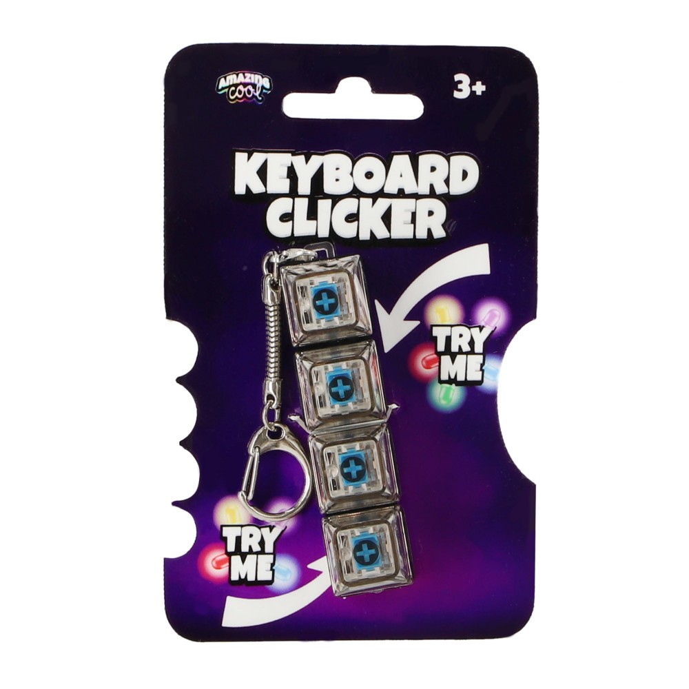 Amazing Cool toetsenbord klikkers sleutelhanger 4 knoppen 2 assorti