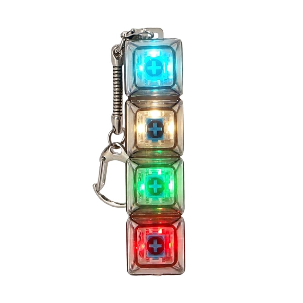 Amazing Cool toetsenbord klikkers sleutelhanger 4 knoppen 2 assorti - Afbeelding 3