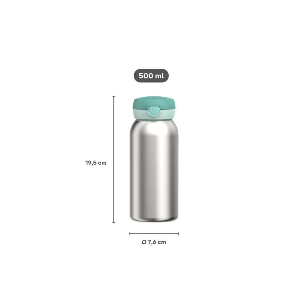 Isoleerdrinkfles Flipdop Campus 500 ML Cool Blue - Afbeelding 3