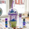Stitch drinkbeker met make-up set