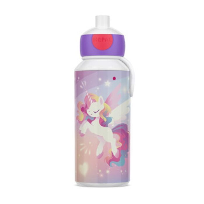 Drinkfles pop-up campus 400 ml - unicorn glow