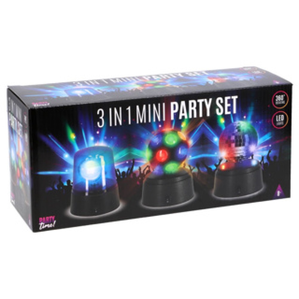 Disco mini party set 3 in 1 party time