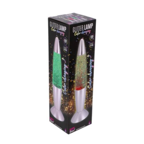 Party Time Glitterlamp LED color changing 35 cm