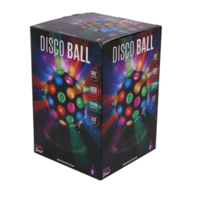 Disco bal LED 20 cm party time