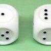 Tactile Dice White (2 stuks)