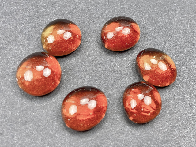 Glass Gaming Stones - Crystal Orange (40