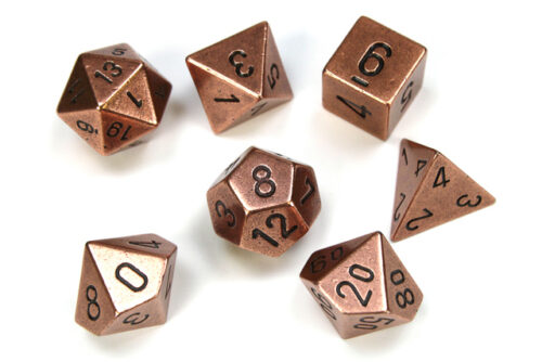 Metal Polyhedral Copper Dobbelsteen Set