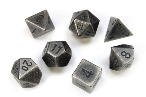 Metal Polyhedral Dark Metal Dobbelsteen