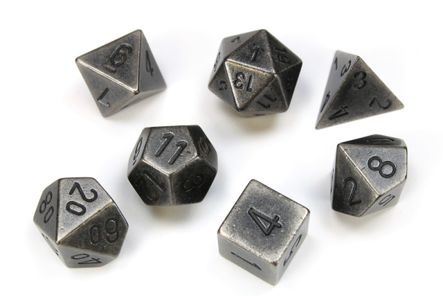 Metal Polyhedral Dark Metal Dobbelsteen