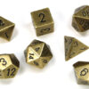 Metal Polyhedral Old Brass Dobbelsteen S