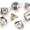 Metal Polyhedral Silver Dobbelsteen Set