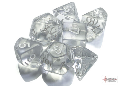 Translucent Polyhedral Clear/white Dobbe