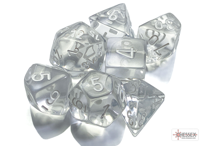 Translucent Polyhedral Clear/white Dobbe