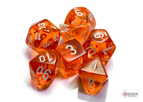 Translucent Polyhedral Orange/white Dobb