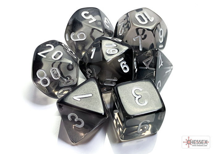 Translucent Polyhedral Smoke/white Dobbe