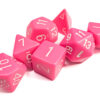 Opaque Polyhedral Pink/white Dobbelsteen