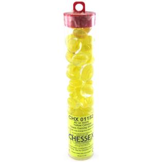Glass Gaming Stones - Catseye Yellow (40