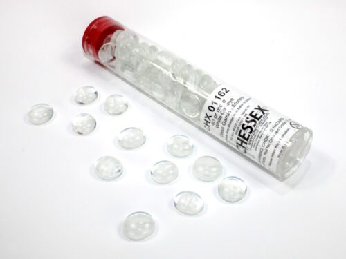 Glass Gaming Stones - Catseye White (40+