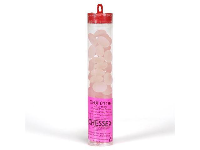 Glass Gaming Stones - Crystal Pink Frost