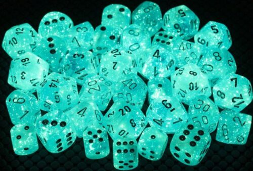 Luminary Sky/silver Polydice Dobbelsteen