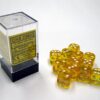 Translucent Yellow/white D6 16mm Dobbels