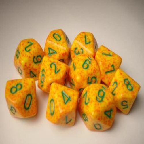 Lotus Speckled D10 Dobbelsteen Set (10 s