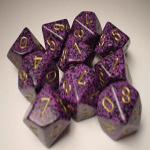 Hurricane Speckled D10 Dobbelsteen Set (