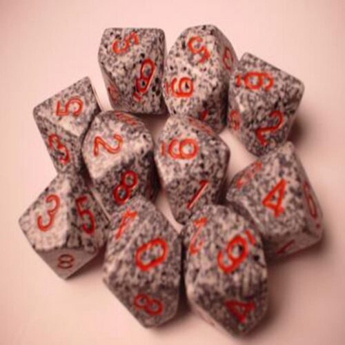 Granite Speckled D10 Dobbelsteen Set (10
