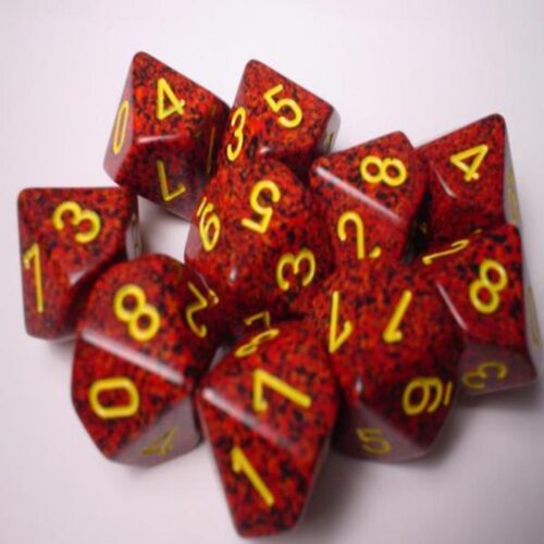 Mercury Speckled D10 Dobbelsteen Set (10