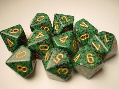 Golden Recon Speckled D10 Dobbelsteen Se