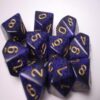 Golden Cobalt Speckled D10 Dobbelsteen S