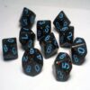 Blue Stars Speckled D10 Dobbelsteen Set