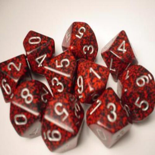Silver Volcano Speckled D10 Dobbelsteen