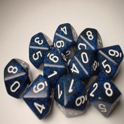 Stealth Speckled D10 Dobbelsteen Set (10