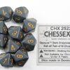 Opaque Dark Grey/copper D10 Dobbelsteen