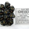 Opaque Black/gold D10 Dobbelsteen Set (1