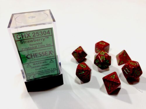 Strawberry Speckled Polydice Dobbelsteen