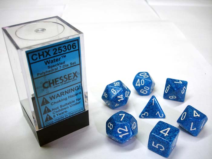 Water Speckled Polydice Dobbelsteen Set