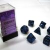 Cobalt Speckled Polydice Dobbelsteen Set