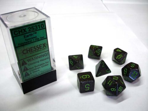 Earth Speckled Polydice Dobbelsteen Set