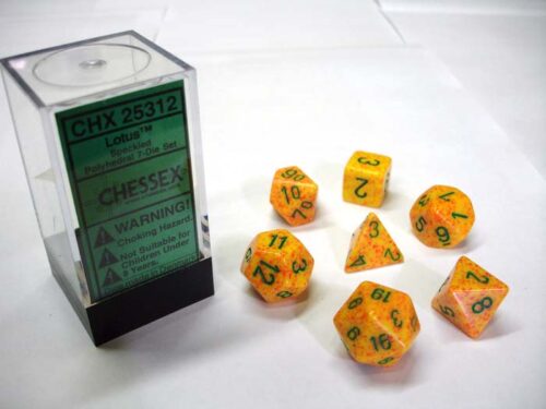 Lotus Speckled Polydice Dobbelsteen Set