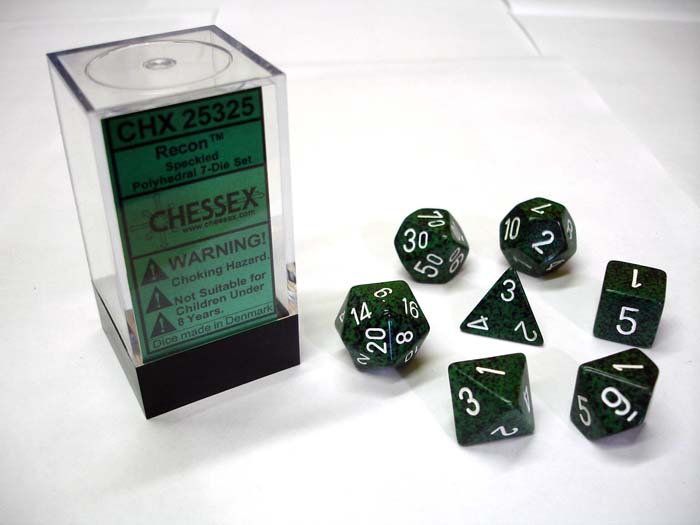 Recon Speckled Polydice Dobbelsteen Set