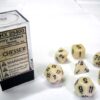 Opaque Ivory/black Polydice Dobbelsteen