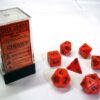 Opaque Orange/black Polydice Dobbelsteen