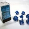Opaque Blue/white Polydice Dobbelsteen S